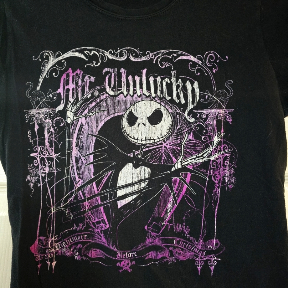 Mr Unlucky Vintage Hot Topic Jack Skellington Shirt Youth Medium